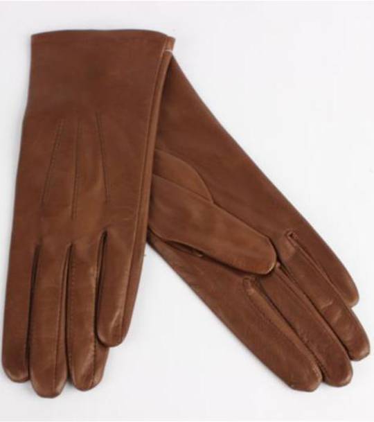 Shackelford Italian Leather ladies glove with silk lining  Havana Code-S/LL2362S
